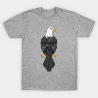 Starry black and white eagle T-Shirt